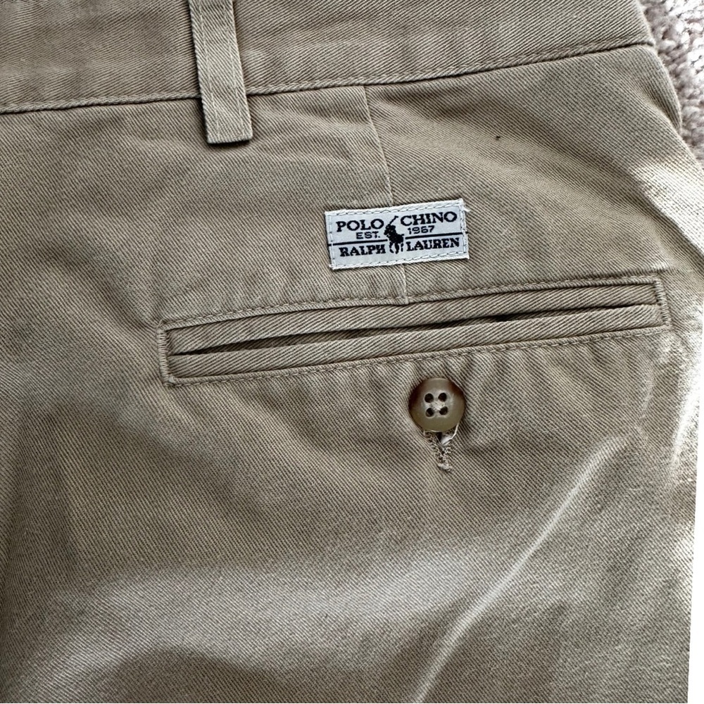 Polo Ralph Lauren Men’s Classic Fit Pleated Chino Pants Khaki Beige 38x32 - Picture 8 of 11